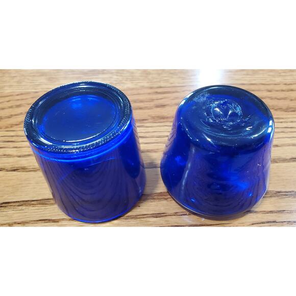 Vintage Hand-Blown Cobalt Blue Glass Funnel Ink Well and nib cleaning Jar - Picture 4 of 9